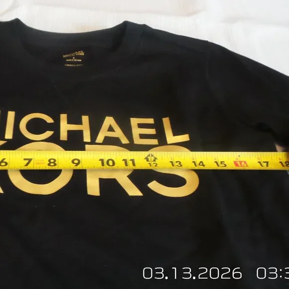 Womens MICHAEL KORS Black Sweatshirt Size Small Like NEW - Picture 8 of 10